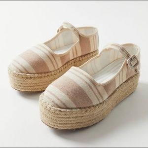 BNIP Urban Outfitters Espadrille Platform Mary Janes